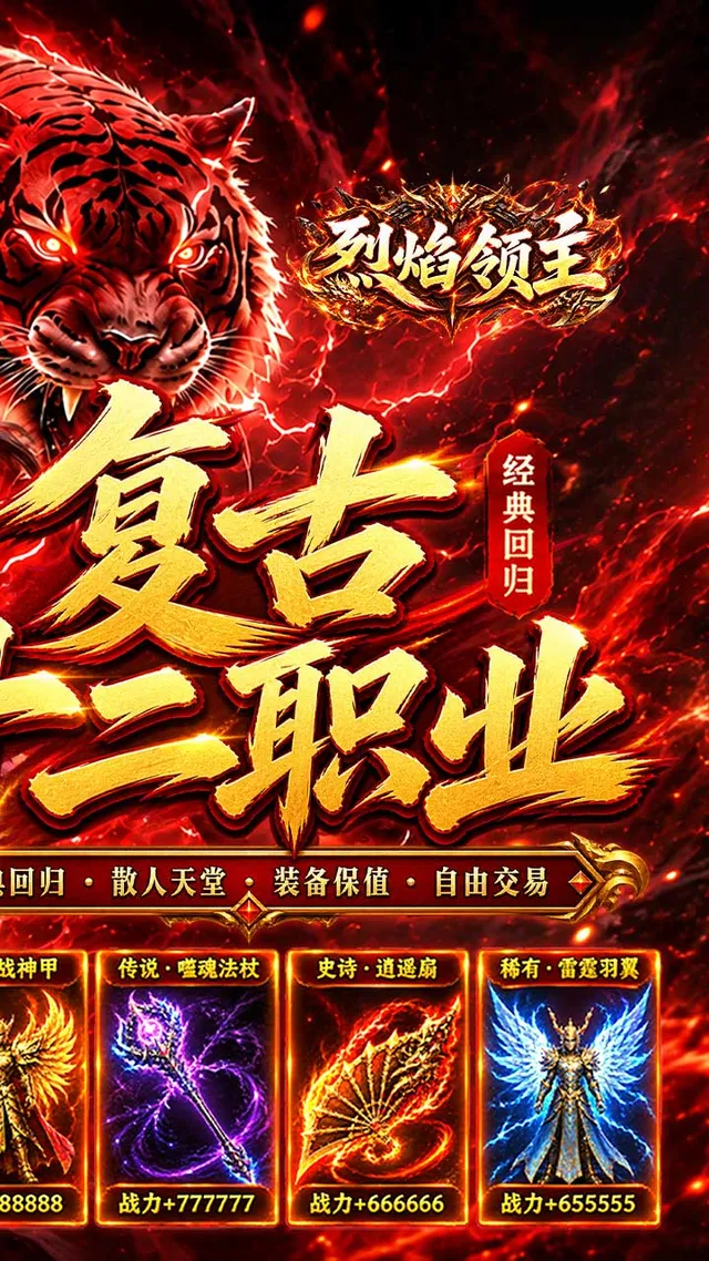 烈焰领主(复古十二职业元宝服) 宣传图 2